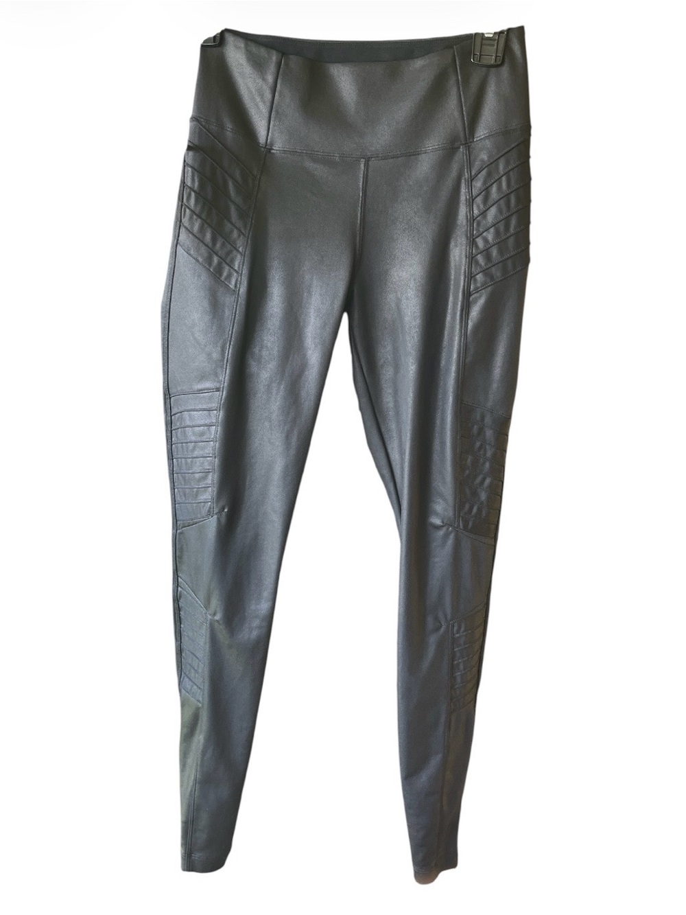 Athleta Delancey Gleam Moto Tight Leggings - Black Coated - Size XS